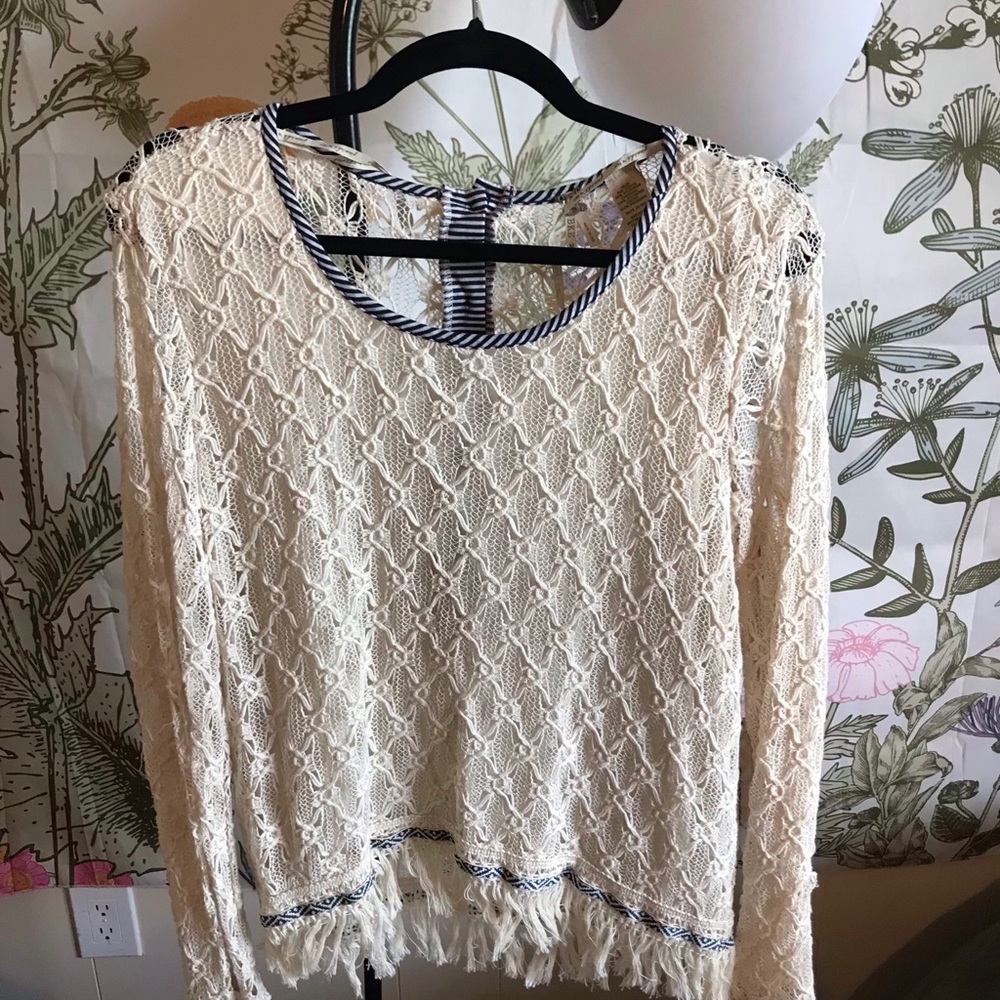 Nautical crochet long sleeve